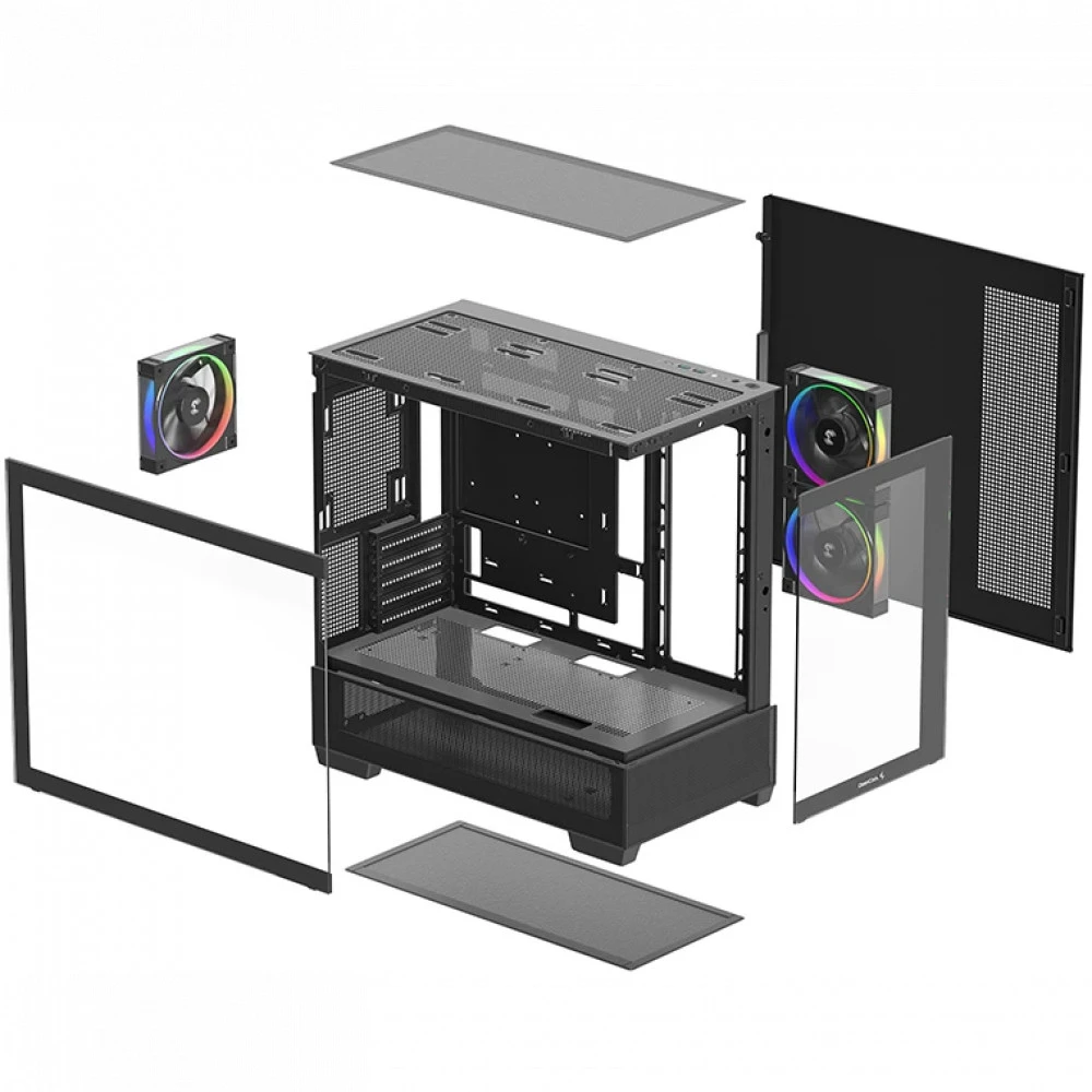 Корпус Deepcool CG380 3F Black R-CG380-BKAGM3-G Mini-Tower