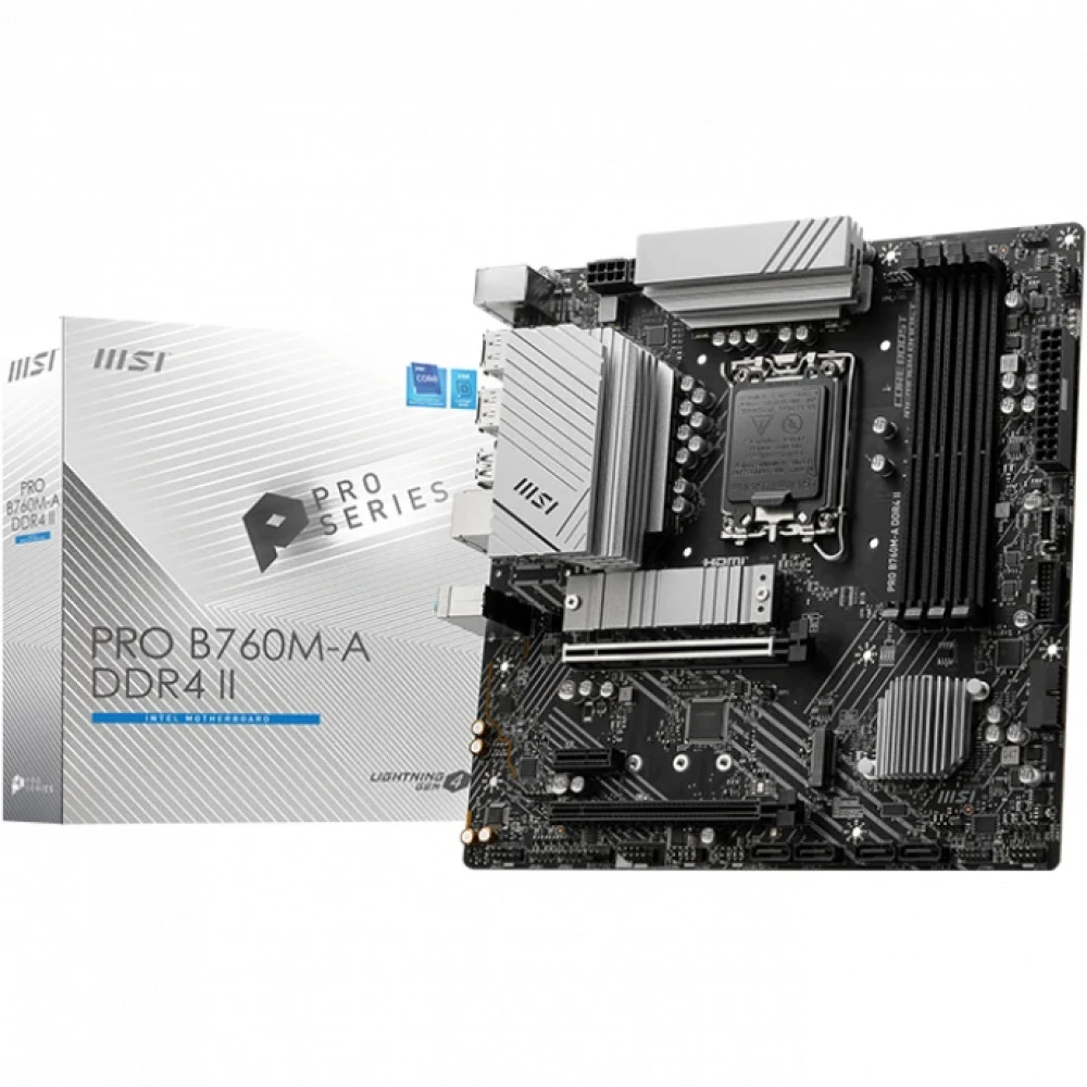 Материнская плата MSI PRO B760M-A DDR4 II Micro-ATX, LGA 1700