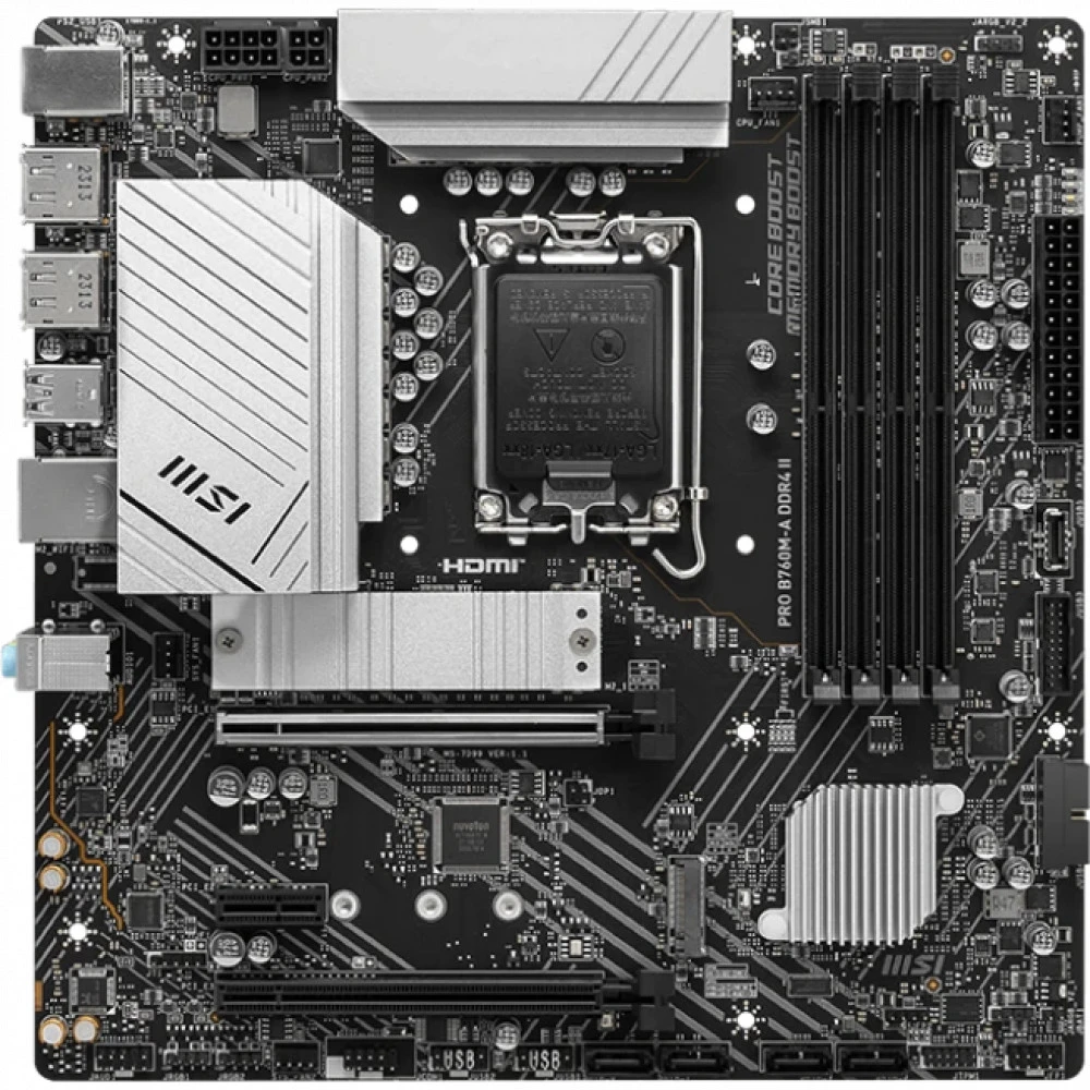 Материнская плата MSI PRO B760M-A DDR4 II Micro-ATX, LGA 1700