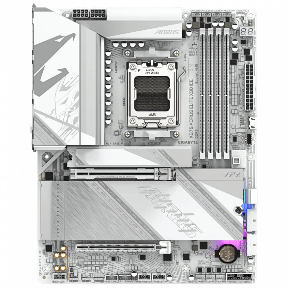 Материнская плата Gigabyte X870 AORUS ELITE X3D ICE ATX, AMD AM5