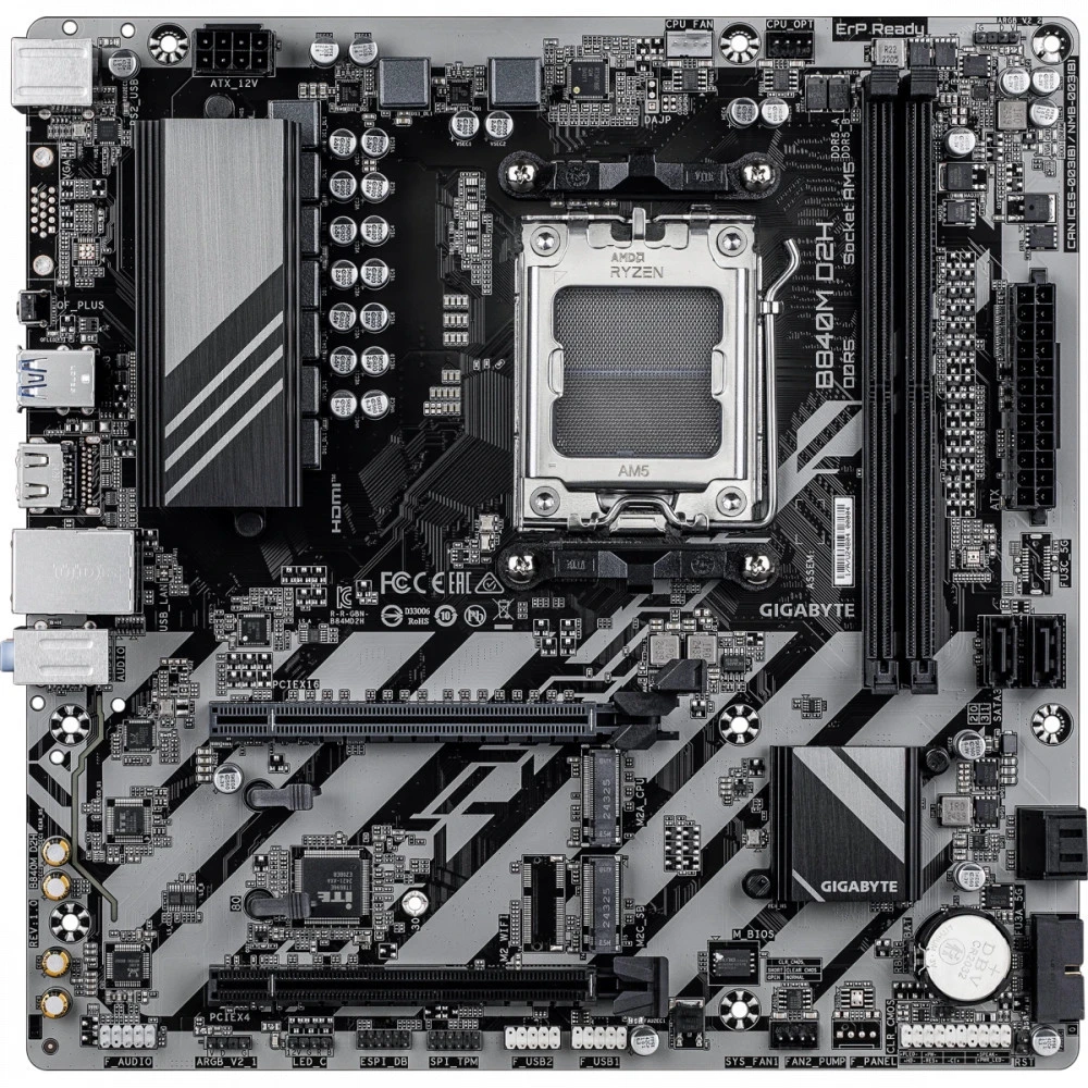 Материнская плата Gigabyte B840M D2H B840M D2H 1.1 Micro-ATX, AMD AM5