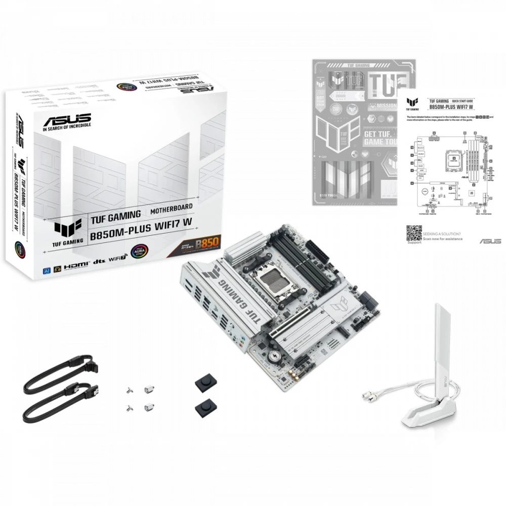 Материнская плата Asus TUF GAMING B850M-PLUS WIFI7 W Micro-ATX, AMD AM5