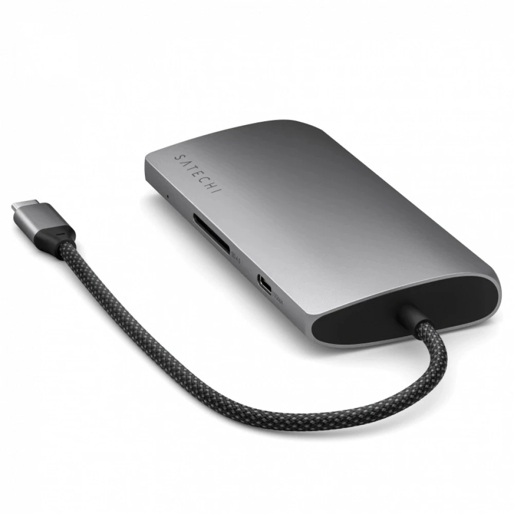Док-станция Satechi USB-C Multiport Adapter V3 Space Gray (ST-P8KEM)