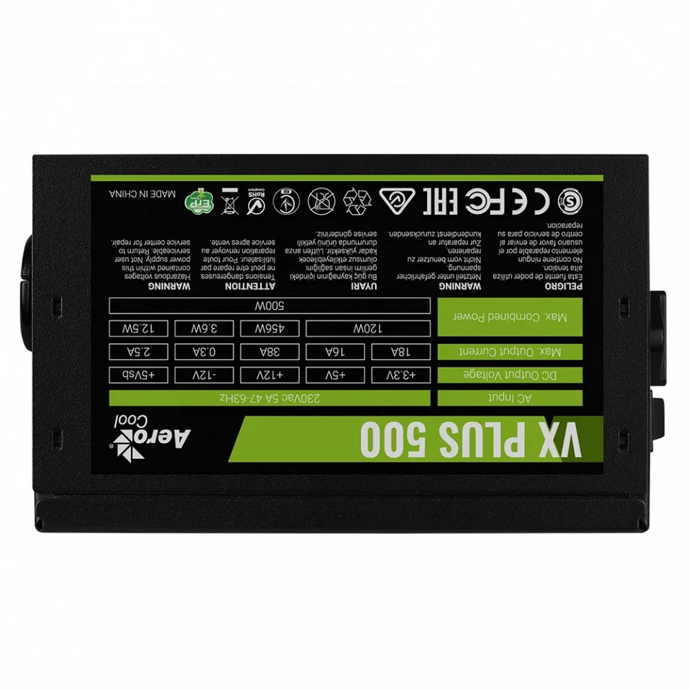 Блок питания Aerocool VX PLUS Stealth 500 ACPN-VS50NEY.12 500 Вт