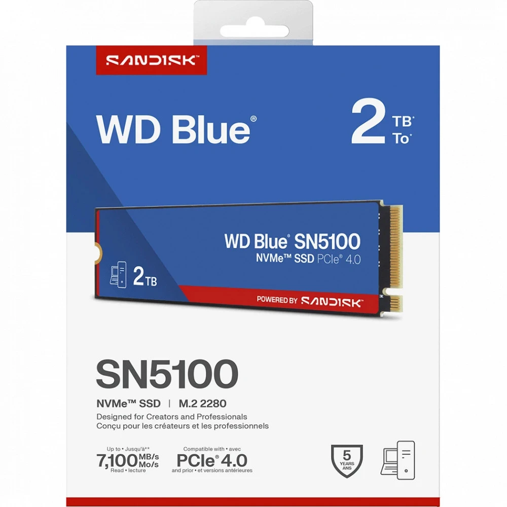Жесткий диск Western Digital WDS200T5B0E SSD (твердотельные), 2 ТБ, M.2, PCIe