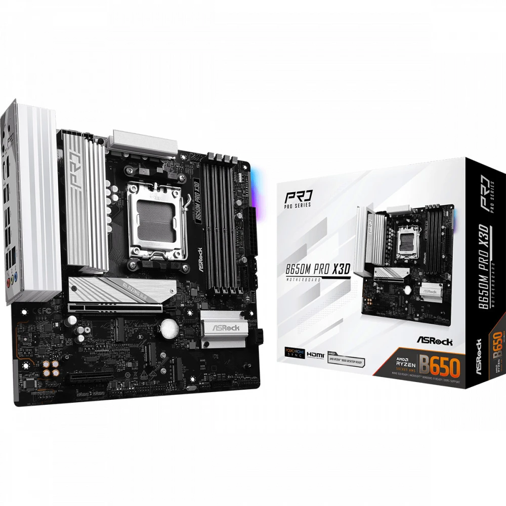 Материнская плата ASRock B650M PRO X3D Micro-ATX, AMD AM5