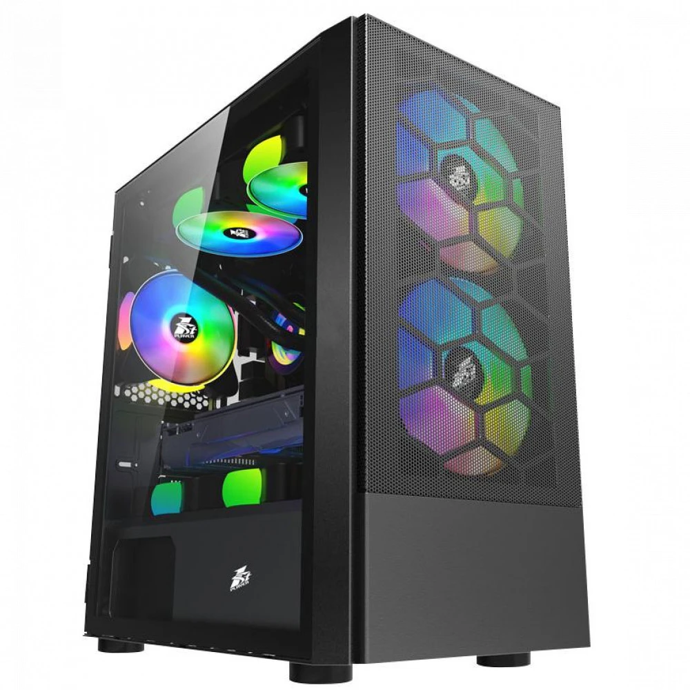 Корпус 1STPLAYER X4 M Black X4-M-BK-2F7-14-1F7 Mini-Tower
