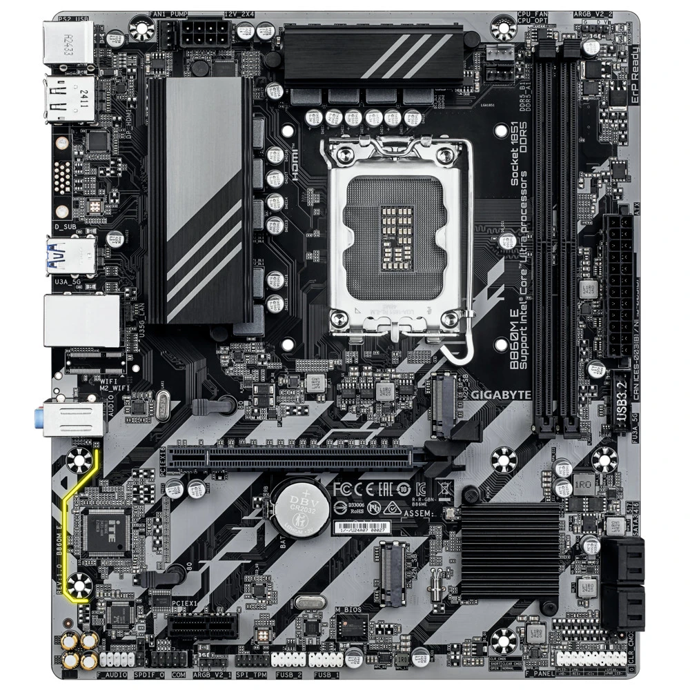 Материнская плата Gigabyte B860M E Micro-ATX, LGA 1851