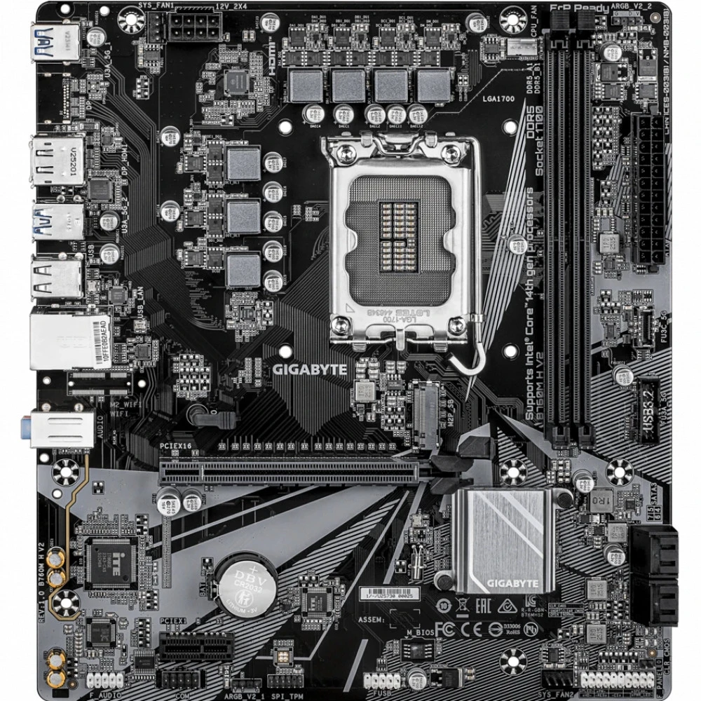 Материнская плата Gigabyte B760M H V2 Micro-ATX, LGA 1700