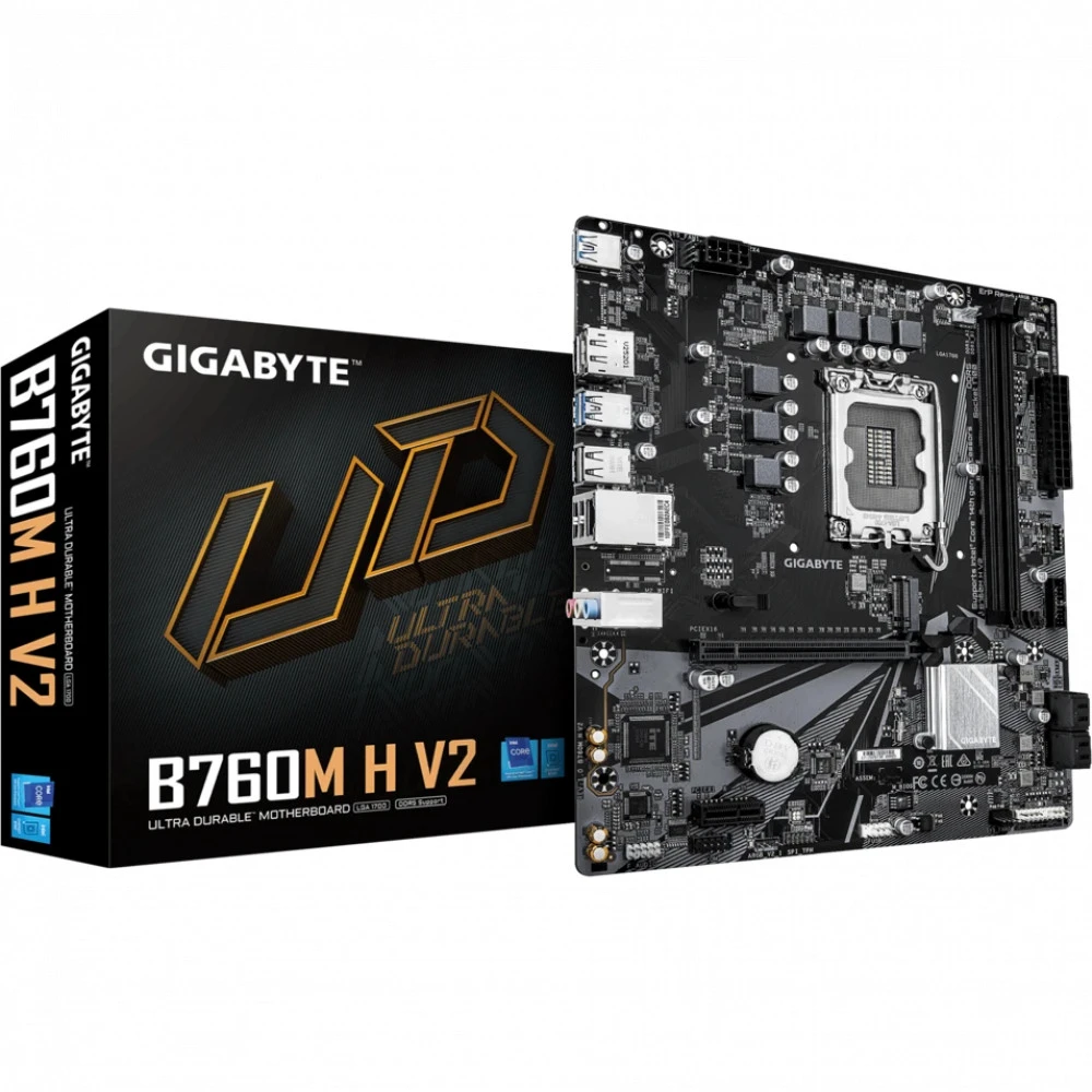 Материнская плата Gigabyte B760M H V2 Micro-ATX, LGA 1700