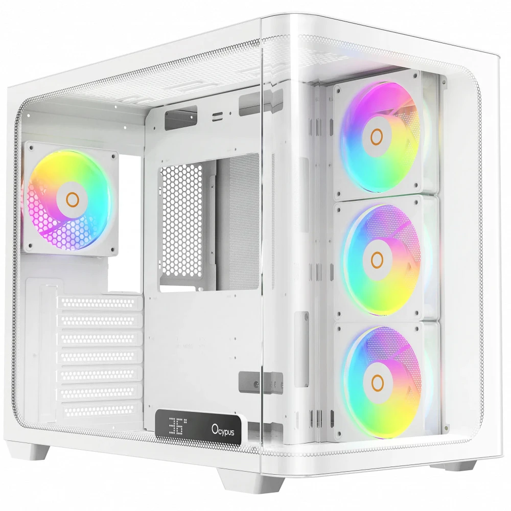 Корпус Ocypus Iota C70 WH Curve ARGB Digital Iota-C70-WHD400CD-GL Mid-Tower