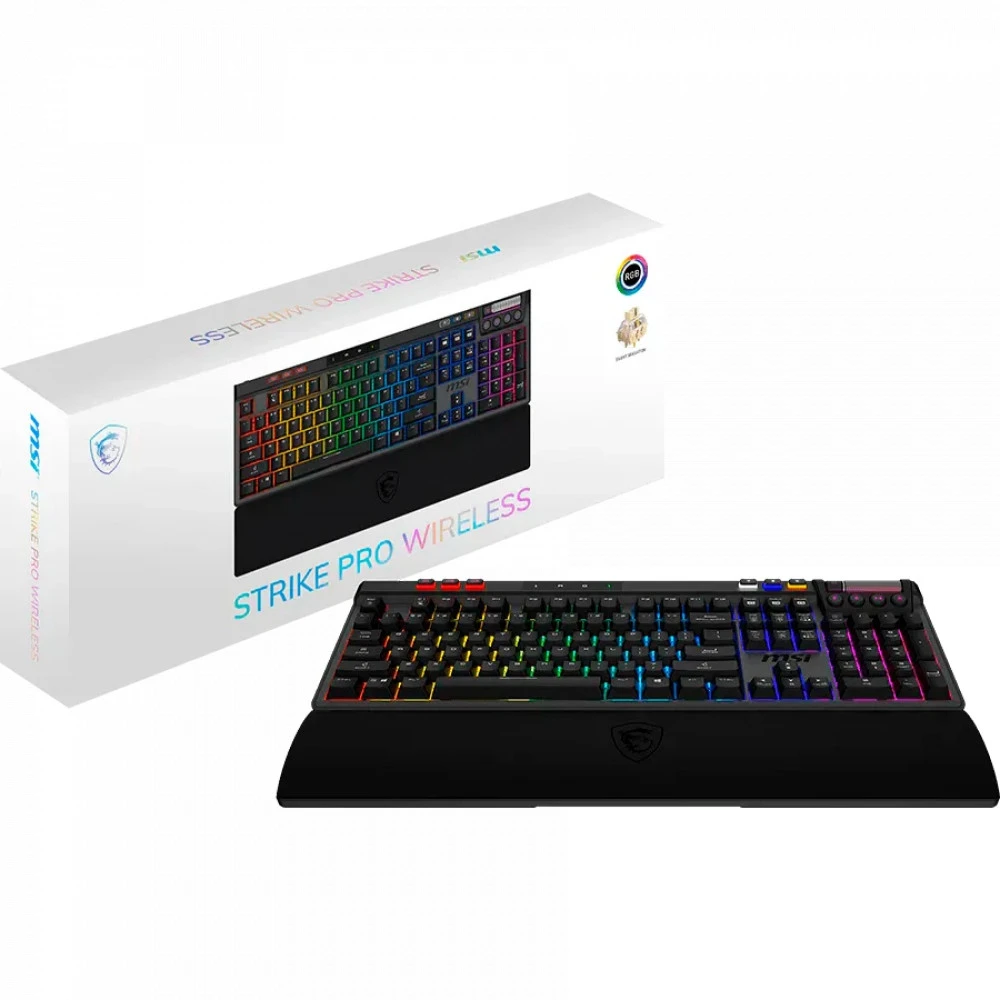 Клавиатура MSI STRIKE Pro W Silent S11-43RU210-CLA Беспроводная, Bluetooth