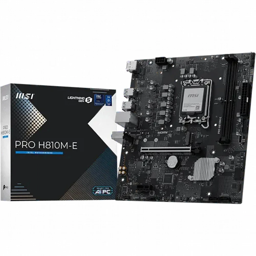 Материнская плата MSI PRO H810M-E Micro-ATX, LGA 1851
