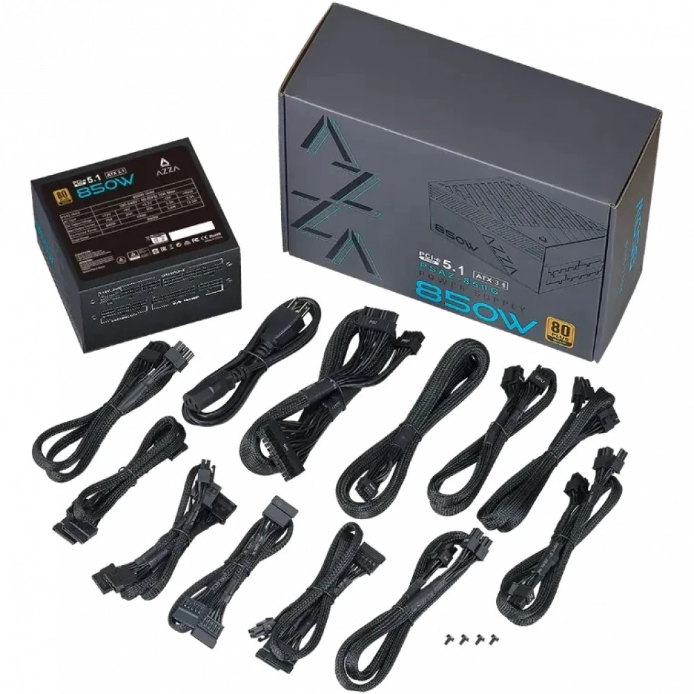 Блок питания AZZA PSAZ-850GM (ATX 3.1) 850 Вт