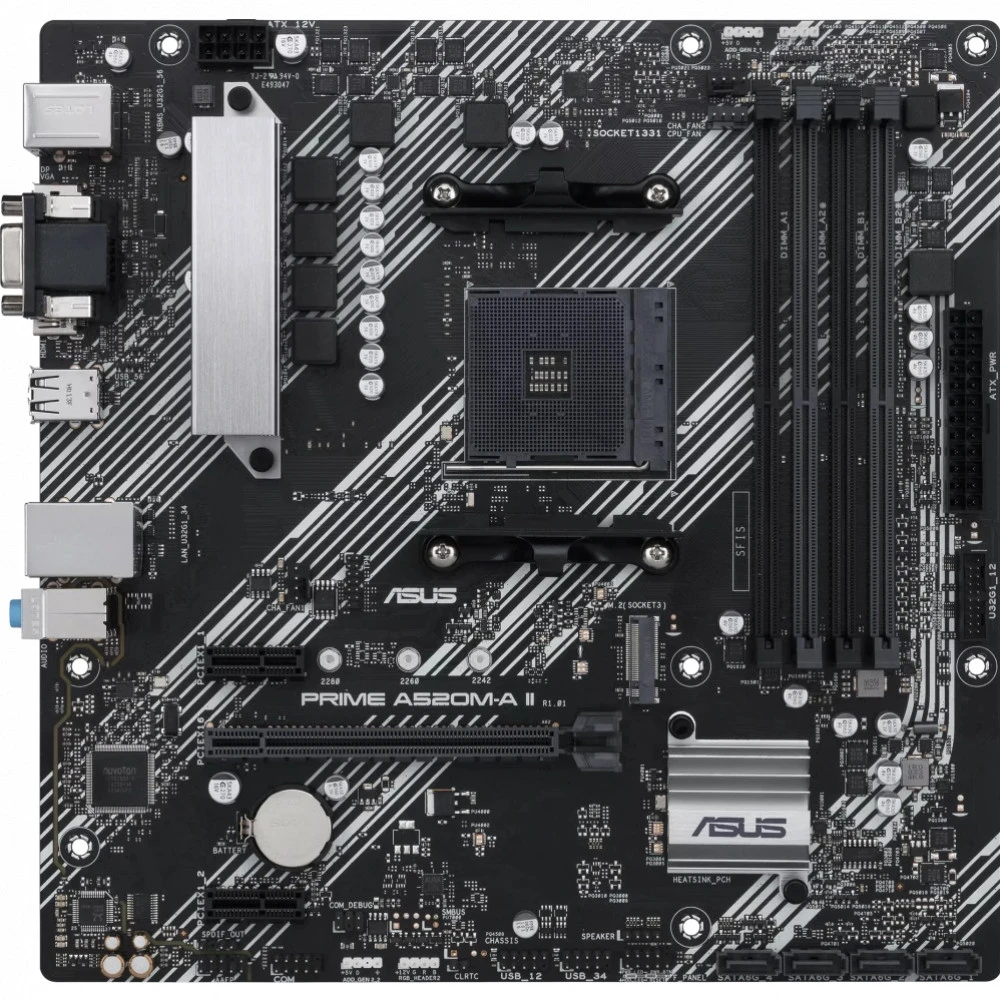 Материнская плата Asus PRIME A520M-A II/CSM 90MB17H0-M0EAYC Micro-ATX, AMD AM4