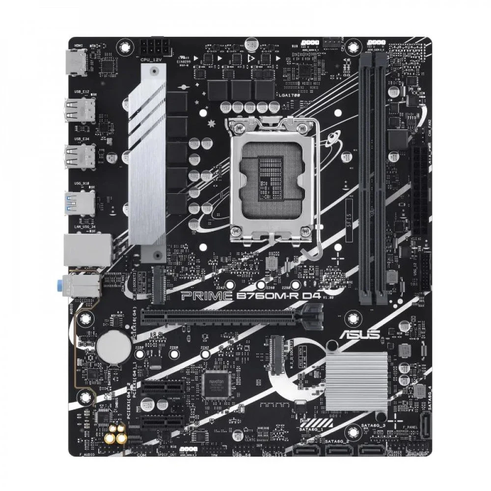 Материнская плата Asus B760 PRIME B760M-R D4 90MB1HA0-M0EAY0 Micro-ATX, LGA 1700