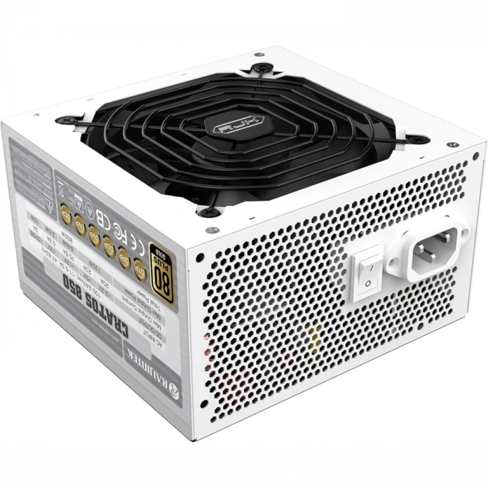 Блок питания Raijintek CRATOS, 80+ Gold, white 0R30B00008 850 Вт
