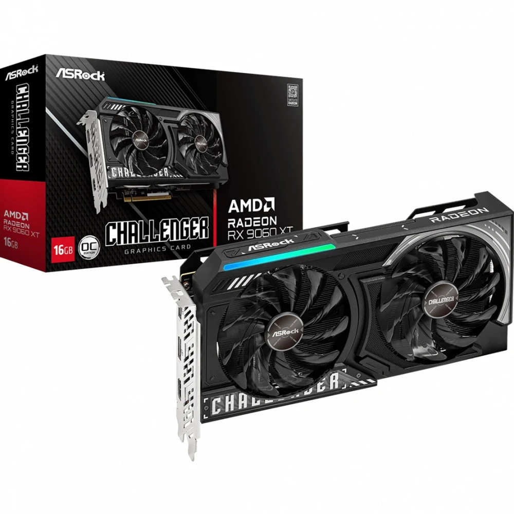 Видеокарта ASRock AMD Radeon RX 9060 XT Challenger OC RX9060XT CL 16GO 16 ГБ