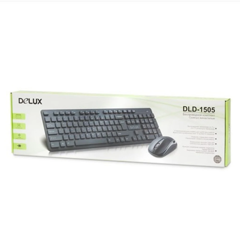 Клавиатура + мышь Delux DLD-1505OGB
