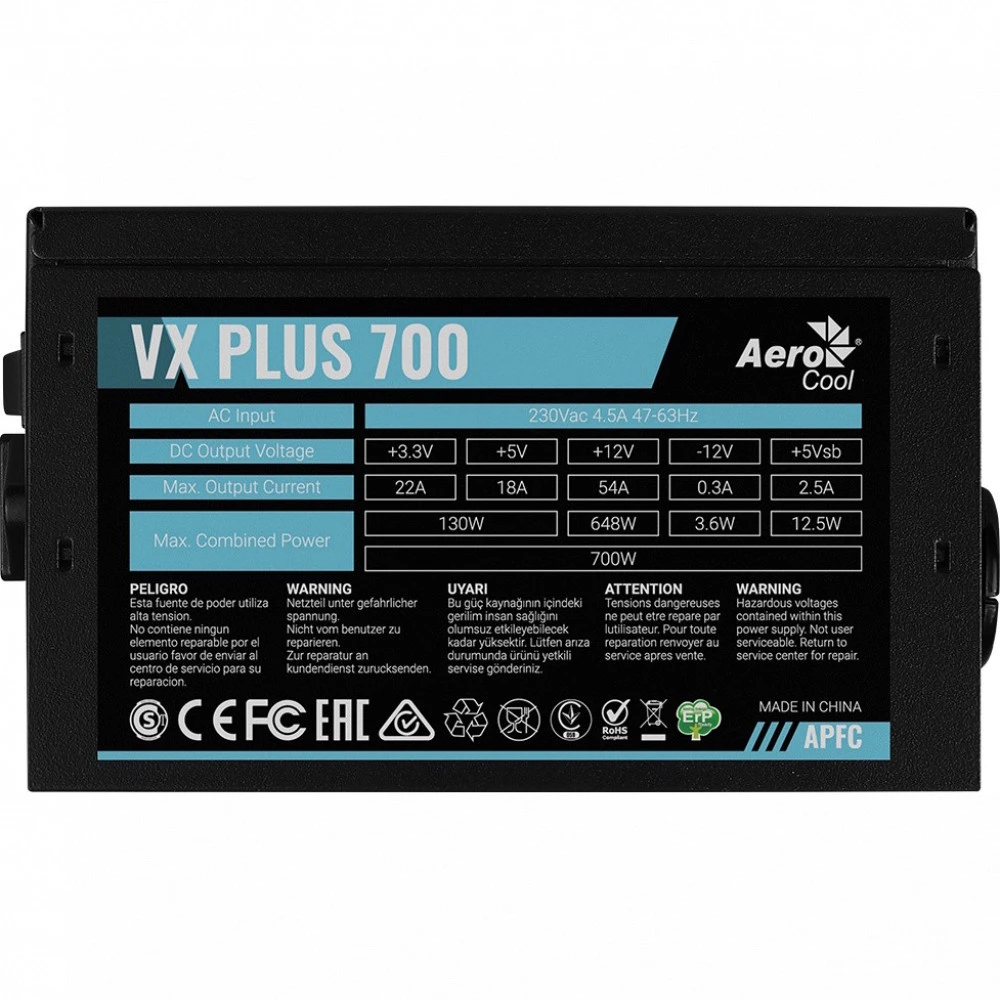 Блок питания Aerocool VX PLUS Stealth 700 ACPN-VS70AEY.12 700 Вт