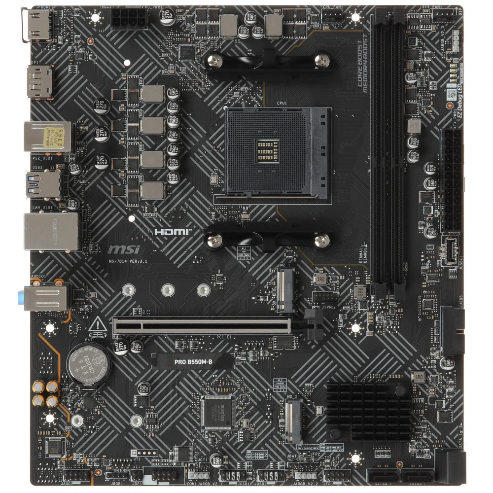 Материнская плата MSI PRO B550M-B Micro-ATX, AMD AM4