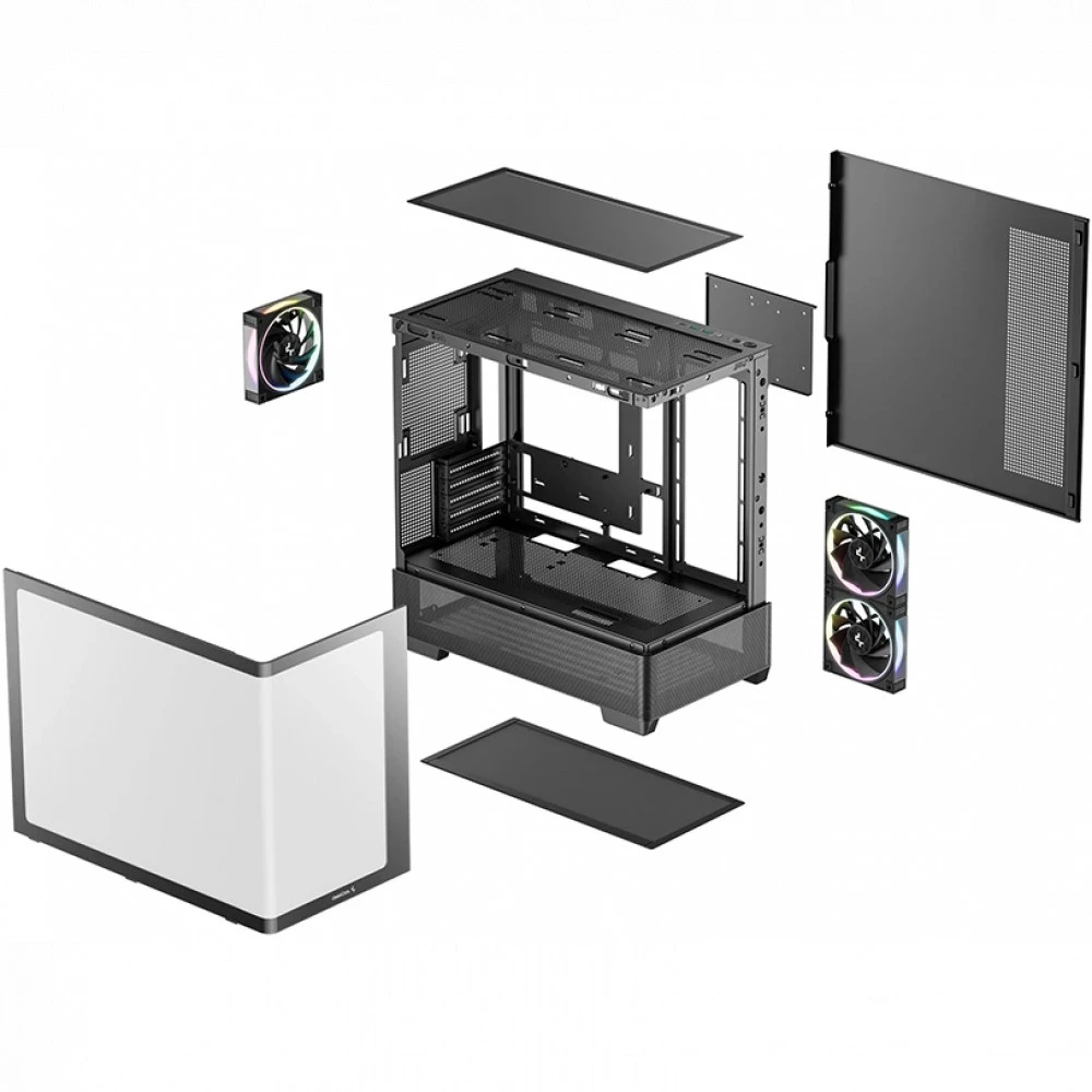 Корпус Deepcool CG380U 3F Black R-CG380U-BKAGM3-G Mini-Tower