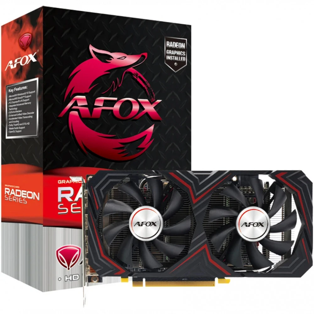 Видеокарта AFOX AMD Radeon RX 580 8GB AFRX570-8192D5H5-V2 8GB 8 ГБ