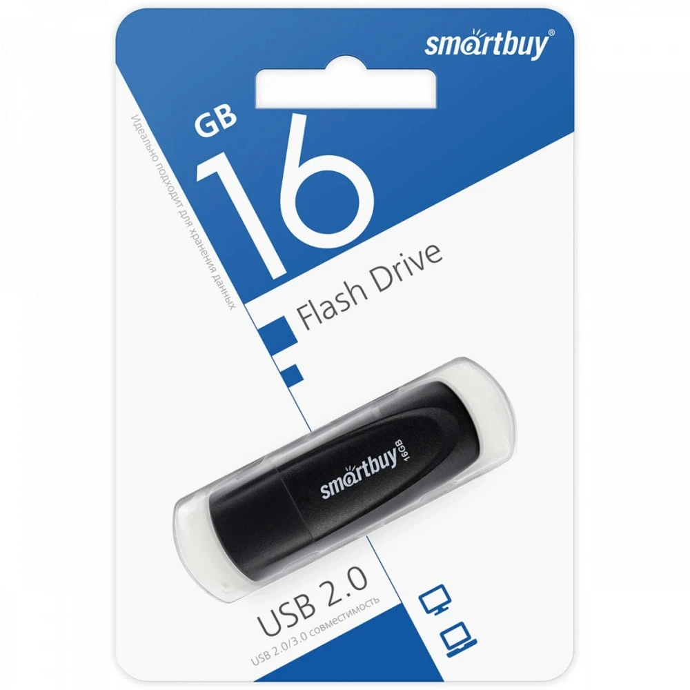 USB флешка (Flash) SmartBuy Scout Black SB16GB2SCK 16 ГБ