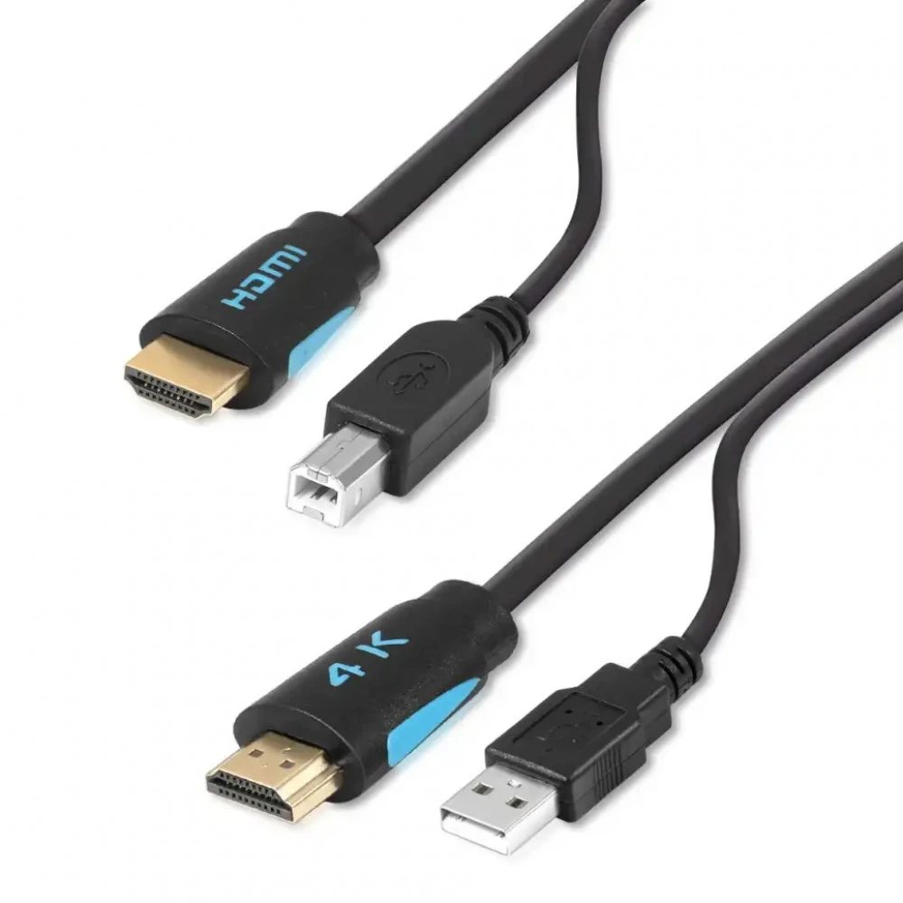 Кабель интерфейсный SmartBuy Кабель KVM USB+HDMI, 4K, 1.5m, TeslaSmart 0012547