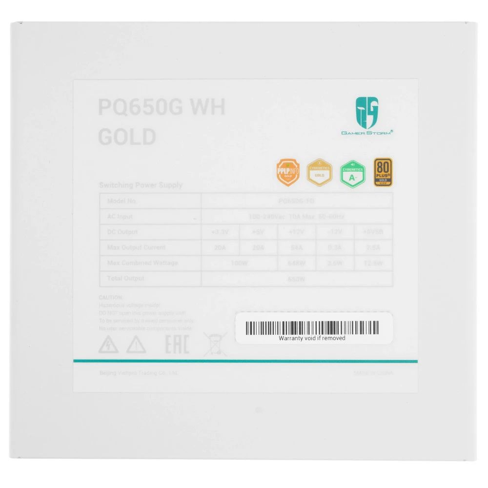 Блок питания Deepcool GamerStorm PQ650G WH 650 Вт