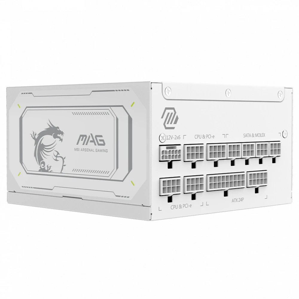 Блок питания MSI MAG A1000GL PCIE5 WHITE 306-7ZP9B51-CE0 1000 Вт
