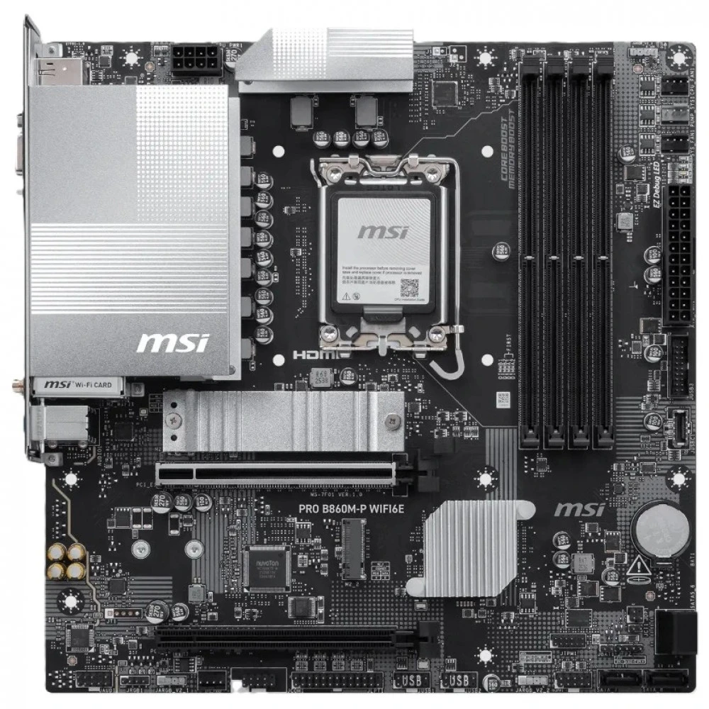 Материнская плата MSI PRO B860M-P WIFI6E Micro-ATX, LGA 1851