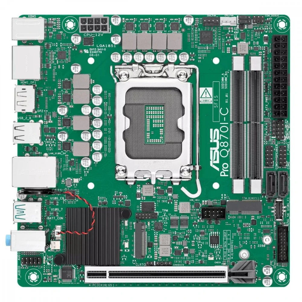 Материнская плата Asus PRO Q870I-C-CSM 90MB1MPP-M0EAYC Mini-ITX, LGA 1851