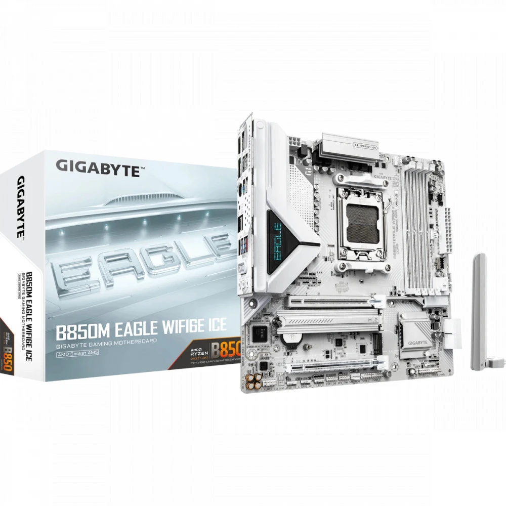 Материнская плата Gigabyte B850M Eagle WIFI6E Ice rev. 1.1 Micro-ATX, AMD AM5