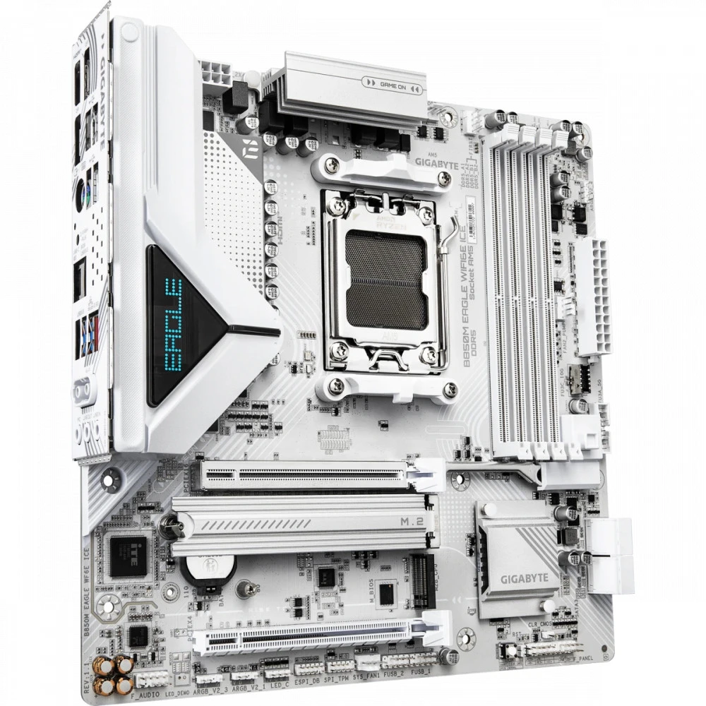 Материнская плата Gigabyte B850M Eagle WIFI6E Ice rev. 1.1 Micro-ATX, AMD AM5