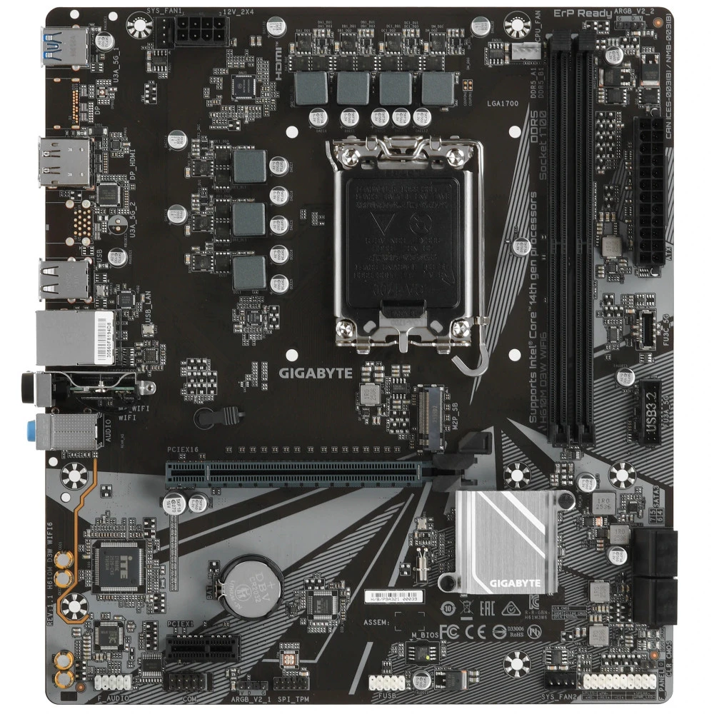 Материнская плата Gigabyte H610M D3W WIFI6 Micro-ATX, LGA 1700