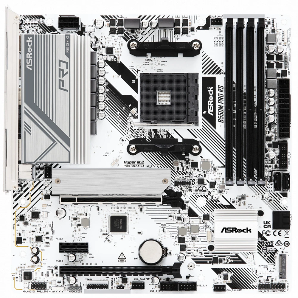 Материнская плата ASRock B550M PRO RS Micro-ATX, AMD AM4