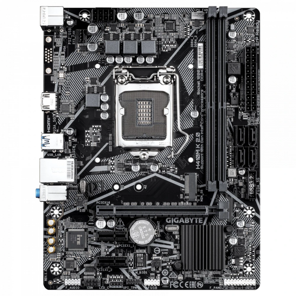 Материнская плата Gigabyte H410M K 2.0 1.0 Micro-ATX, LGA 1200