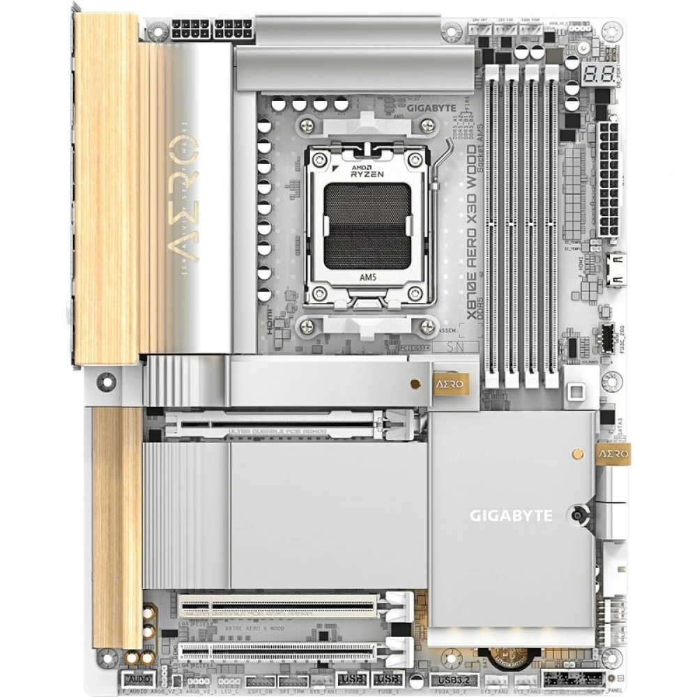 Материнская плата Gigabyte X870E Aero X3D Wood rev. 1.0 ATX, AMD AM5