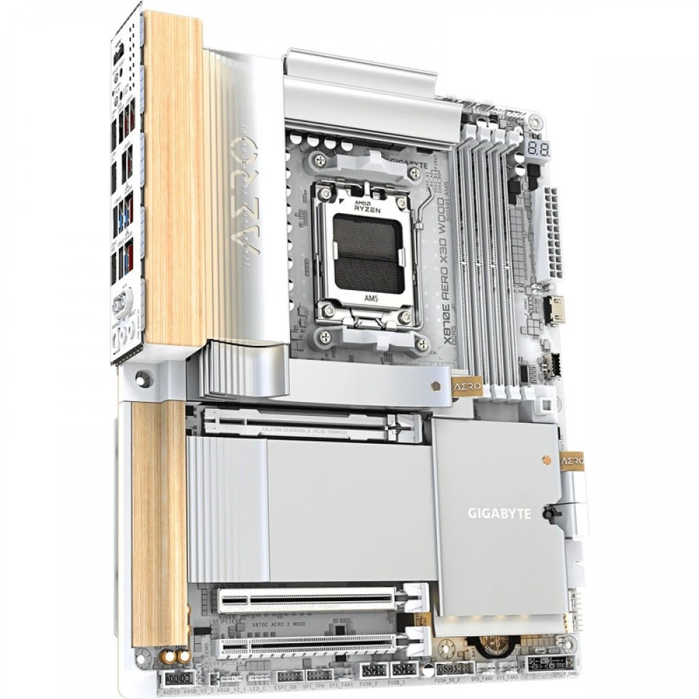 Материнская плата Gigabyte X870E Aero X3D Wood rev. 1.0 ATX, AMD AM5