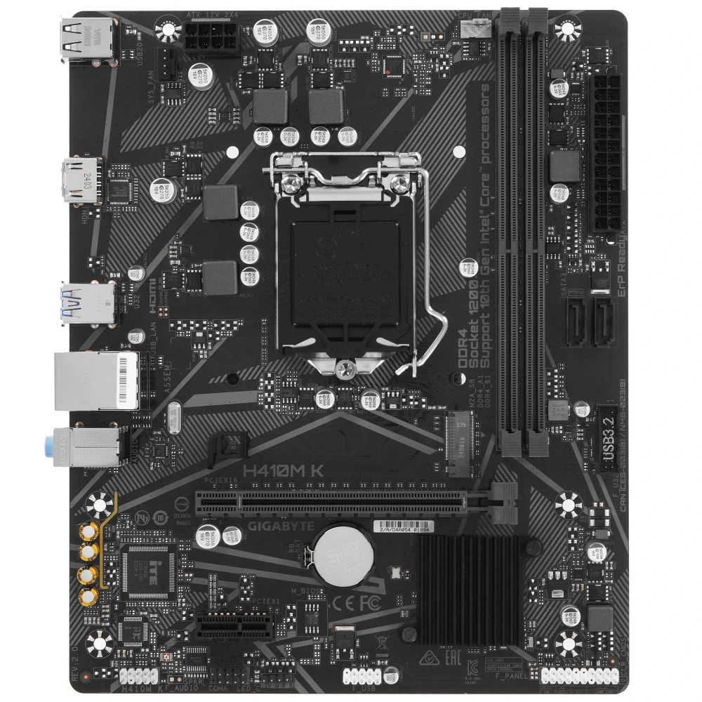 Материнская плата Gigabyte H410M K rev. 2.0 vender_temp_product_93368 Micro-ATX, LGA 1200