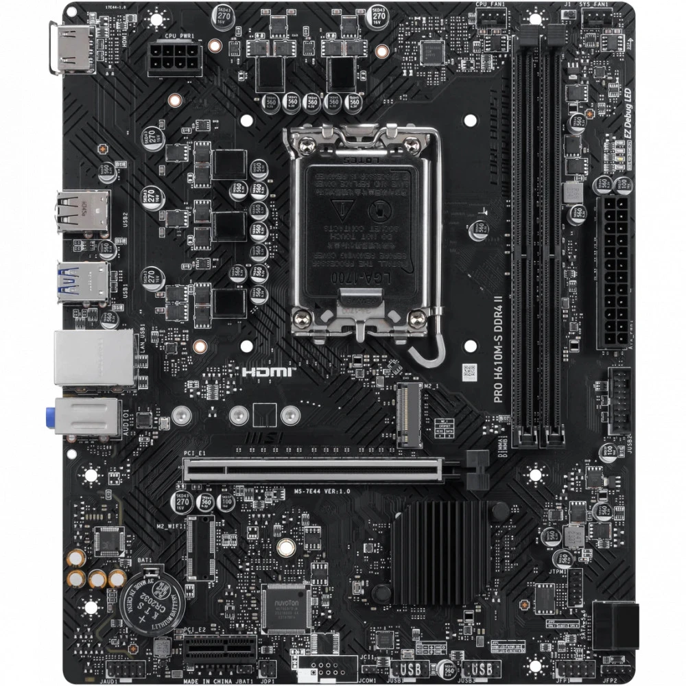 Материнская плата MSI PRO H610M-S DDR4 II Micro-ATX, LGA 1700