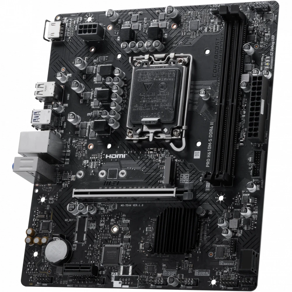Материнская плата MSI PRO H610M-S DDR4 II Micro-ATX, LGA 1700