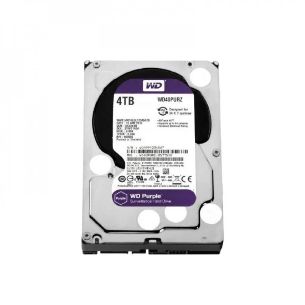 Жесткий диск Western Digital WD40PURZ-NNC-002 HDD (классические), 4 ТБ, 3.5 дюйма, SATA