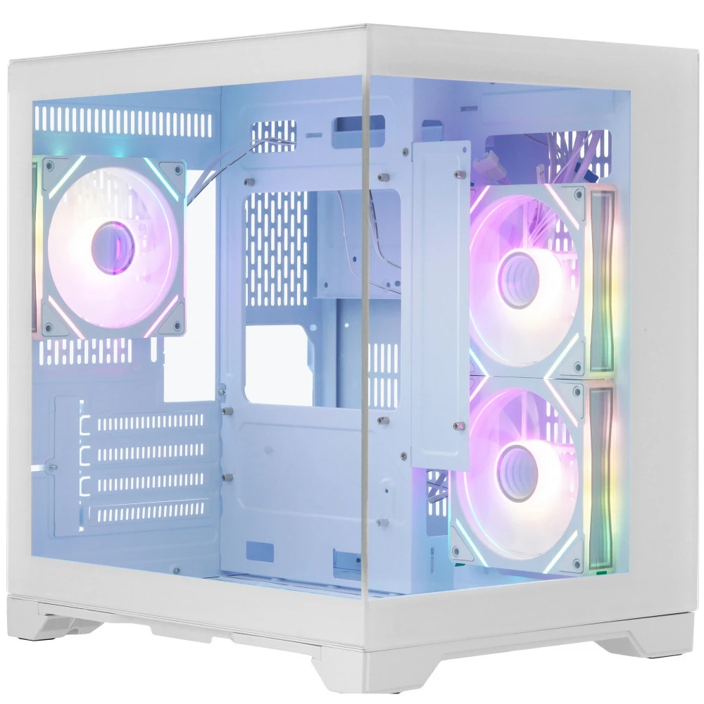 Корпус 1STPLAYER MEGAVIEW MV5-TP ARGB MV5-TP-WH-2FC7R-W-1FC7-W Mini-Tower
