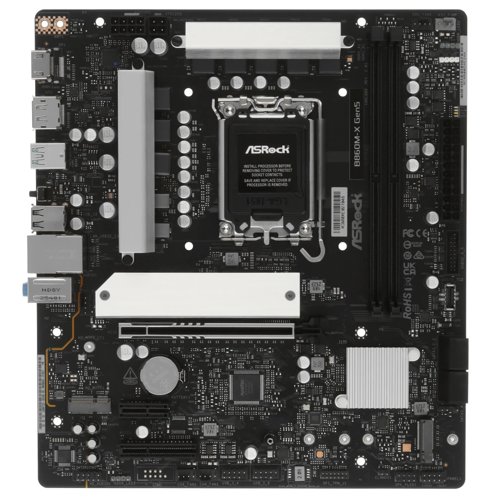 Материнская плата ASRock B860M-X Gen5 Micro-ATX, LGA 1851