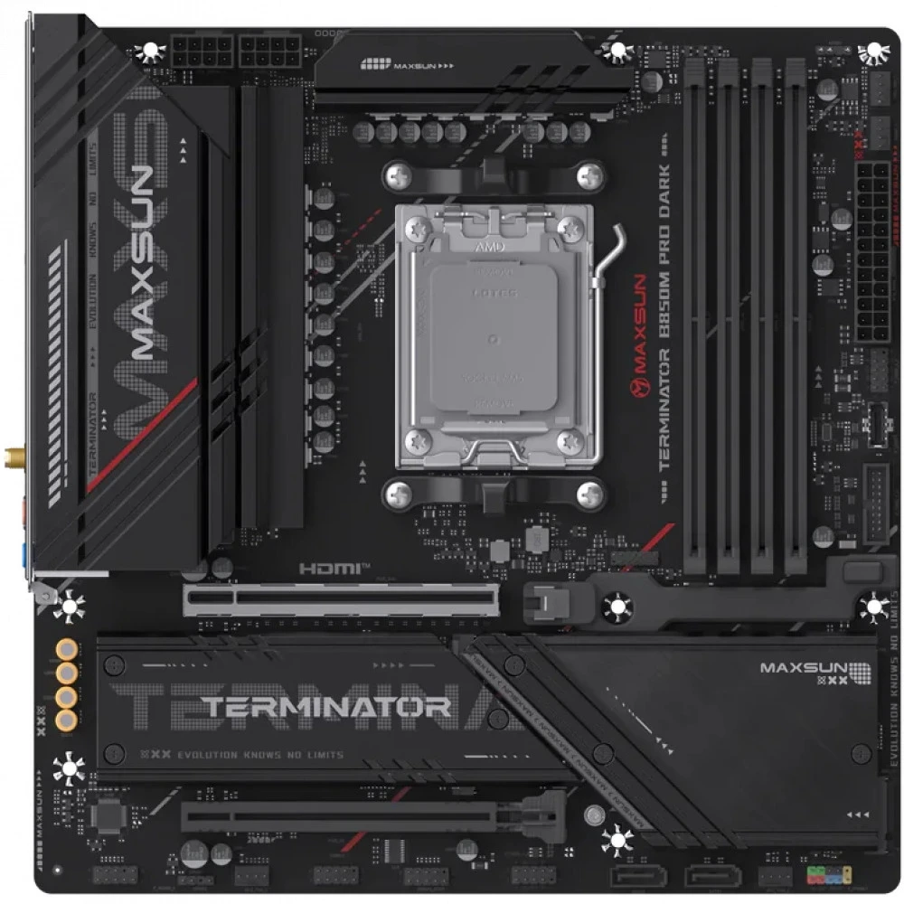 Материнская плата Maxsun  Terminator B850M PRO DARK WIFI MS-Terminator B850M PRO DARK WIFI Micro-ATX, AMD AM5