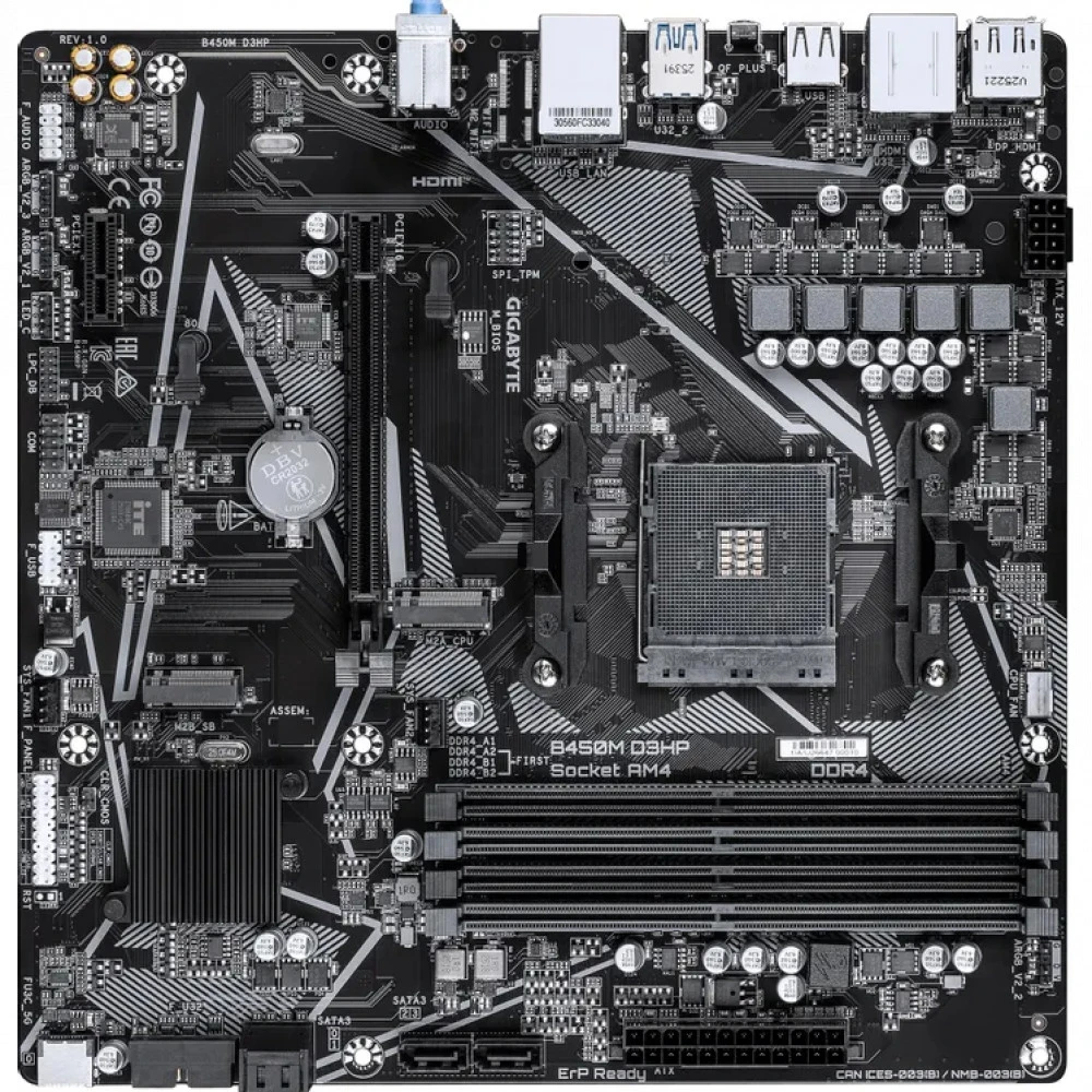 Материнская плата Gigabyte B450M D3HP Micro-ATX, AMD AM4