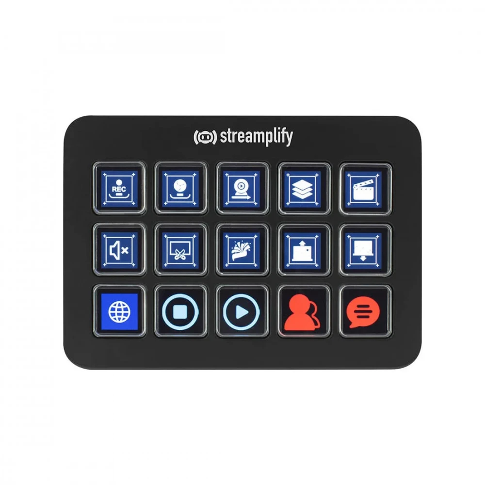 Аксессуар для ПК и Ноутбука Streamplify STREAMING DECK-LCD 15 KEYS W/HUB BLK