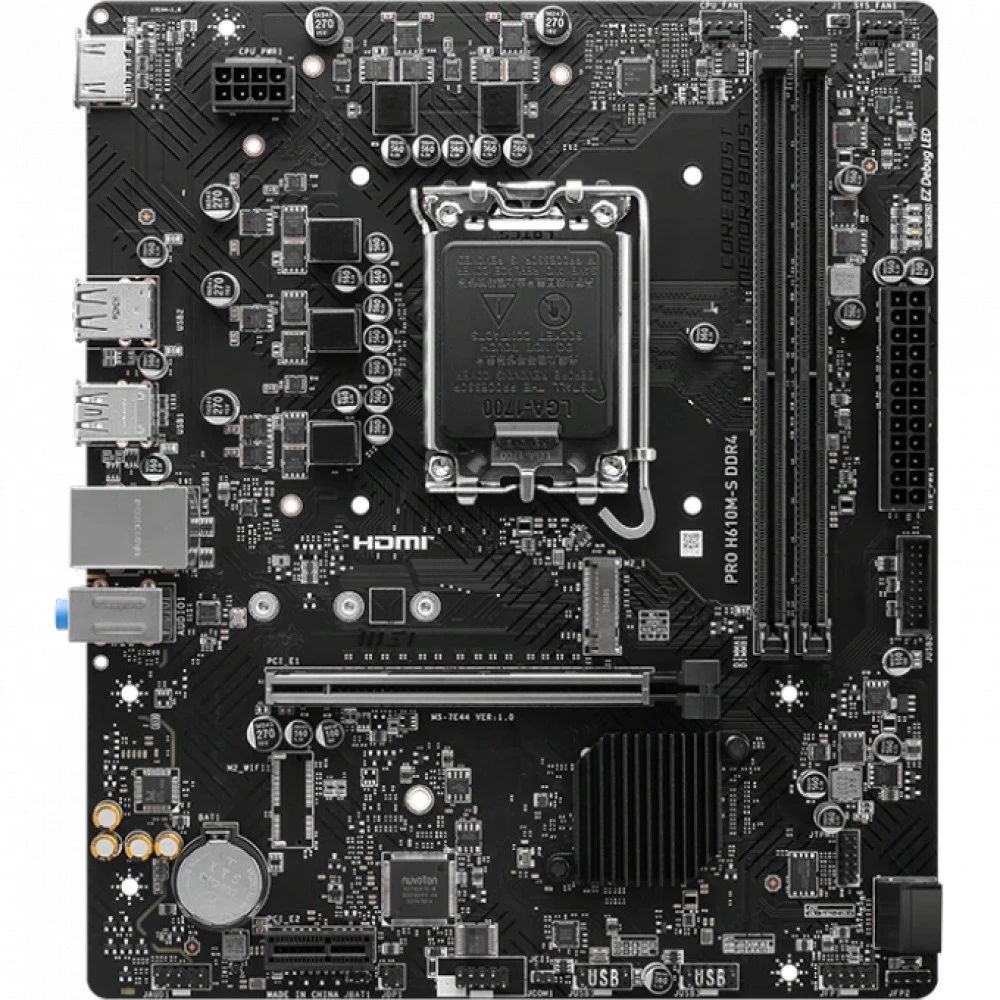 Материнская плата MSI PRO H610M-S Micro-ATX, LGA 1700